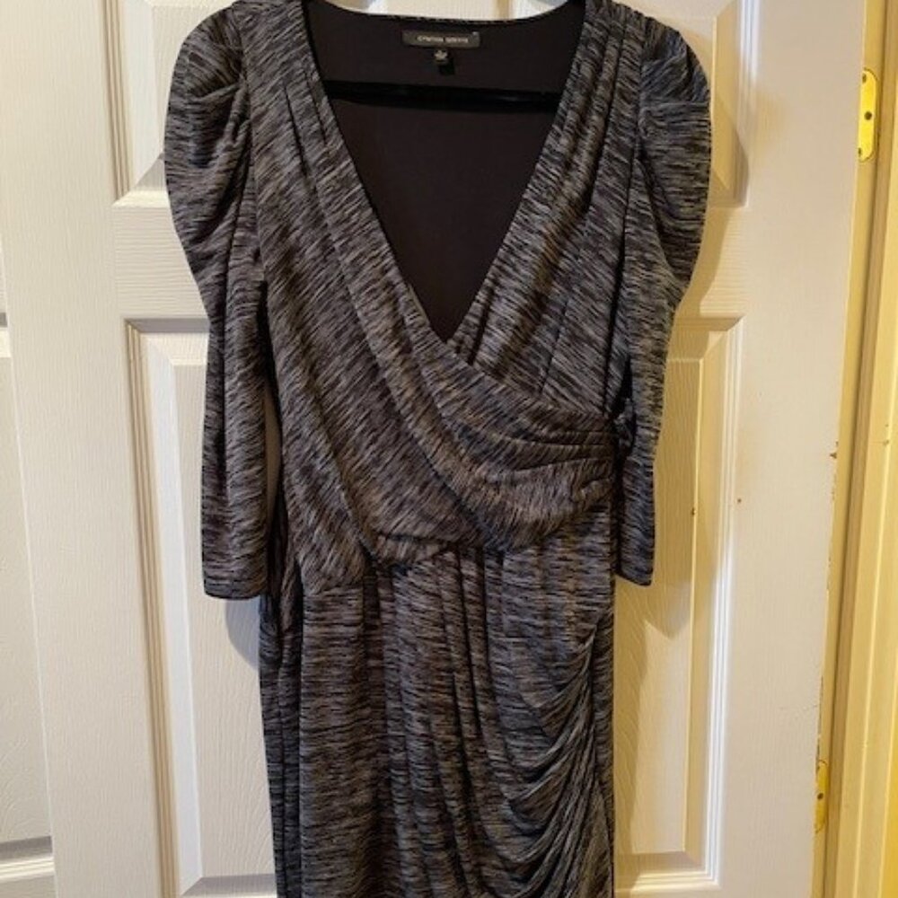 Cynthia Steffe Size L Black and Gray Cocktail Dress